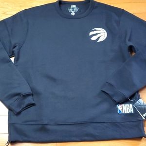 NBA Black Toronto Raptors Small Logo Crewneck Sweater NWT